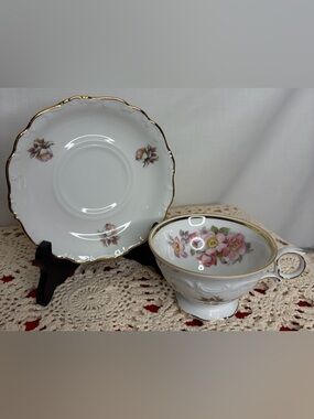 Schumann Arzberg “Briar Rose” Teacup/Saucer Set Vintage
